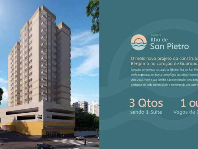 Lançamento, apartarmentos  á venda na planta de 3 Quartos sendo 1 suíte , 1 ou 2 vagas , Ipiranga - Guarapari-ES