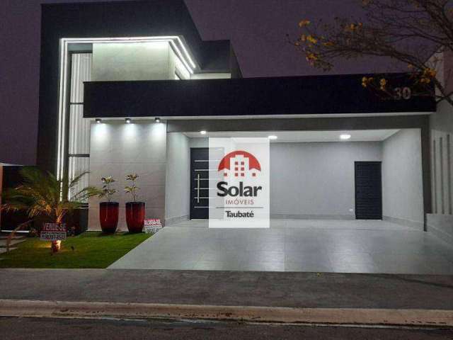 Casa com 3 dormitórios, 190 m² - venda por R$ 1.600.000,00 ou aluguel por R$ 8.000,00/mês - Condomínio Residencial Tecoara - Taubaté/SP