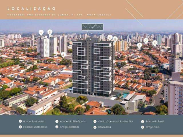 Apartamento com 3 dormitórios à venda, 87 m² por R$ 628.571,00 - Nova América - Piracicaba/SP