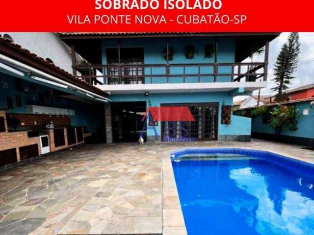 Sobrado com piscina  à venda com  339 m² por R$ 980.000 - Vila Ponte Nova - Cubatão/SP