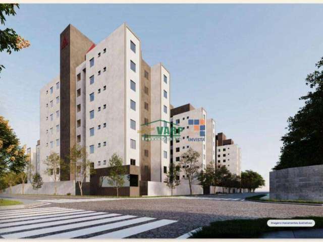 Apartamento com 3 dormitórios à venda por R$ 323.520 - Santa Luzia/MG