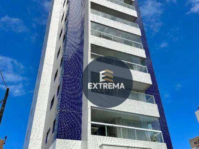 Apartamento NOVO com 2 dormitórios à venda, 63 m² por R$ 350.000 - Vila Guilhermina - Praia Grande/SP