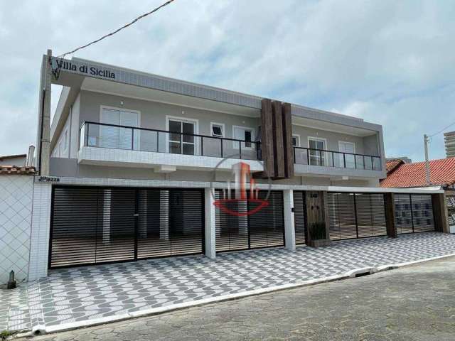 Sobrado com Churrasqueira, 2 dormitórios à venda, 52 m² por R$ 270.000 - Caiçara - Praia Grande/SP