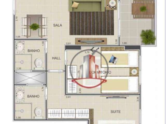 Apartamento com 2 dormitórios à venda, 69 m² por R$ 455.000 - Vila Assunção - Praia Grande/SP