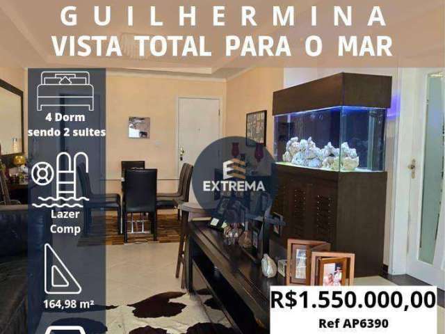 Apartamento com 4 dormitórios à venda, 164 m² por R$ 1.550.000,00 - Vila Guilhermina - Praia Grande/SP