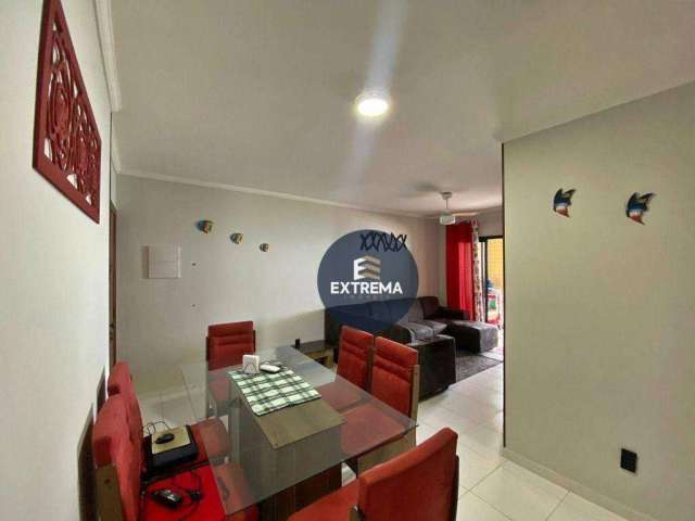 Apartamento com 3 dormitórios à venda, 105 m² por R$ 655.000 - Vila Guilhermina - Praia Grande/SP com vista mar total