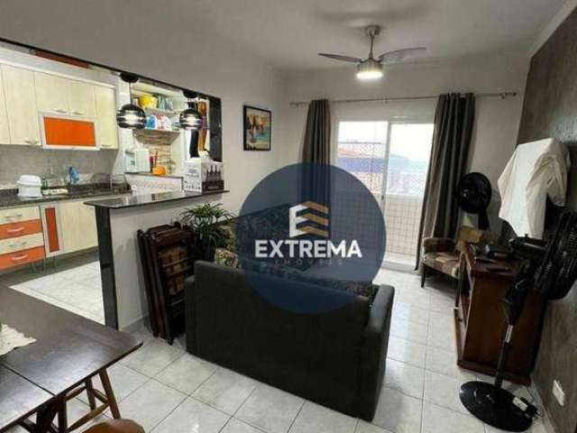 Apartamento Vista Mar com 1 dormitório à venda, 55 m² por R$ 310.000 - Caiçara - Praia Grande/SP