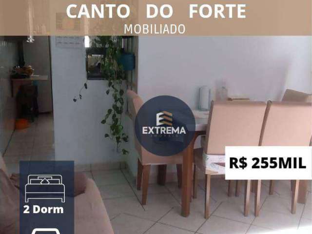 Apartamento No Canto do Forte com 2 dormitórios à venda, 51 m² por R$ 255.000 - Canto do Forte - Praia Grande/SP