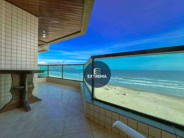 Apartamento de 3 dormitórios sendo 2 suítes a venda em Praia Grande, frente mar e mobiliado.