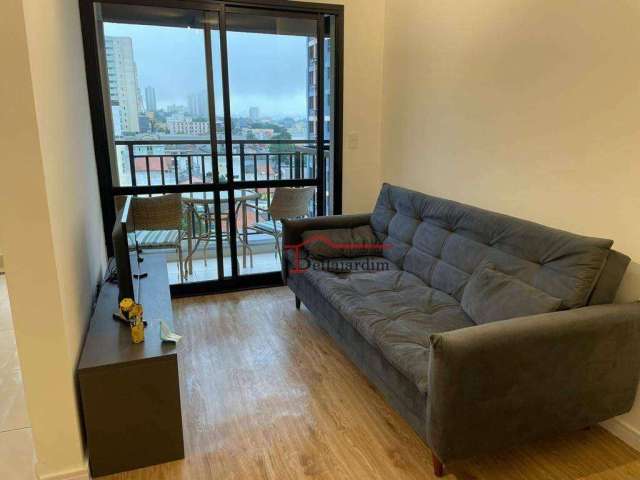 Apartamento com 1 dormitório para alugar, 44 m² - Bairro Campestre - Santo André/SP