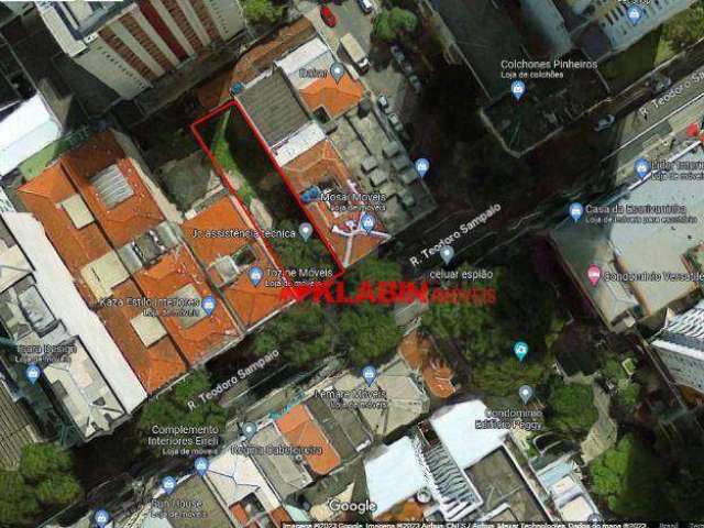 Terreno à venda, 400 m² por R$ 5.300.000,01 - Pinheiros - São Paulo/SP