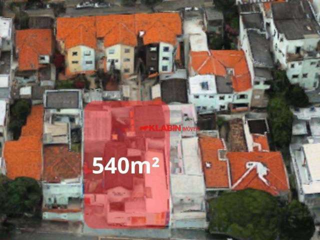 Terreno à venda 540m² - Vila Mariana - São Paulo/SP