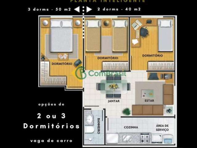 Apartamento com 3 dormitórios, Vila Nova Aparecida, Mogi das Cruzes