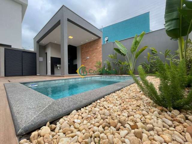 Casa térrea nova impecável com 3 suítes, piscina, espaço gourmet em condomínio fechado - Mogi das Cruzes/SP