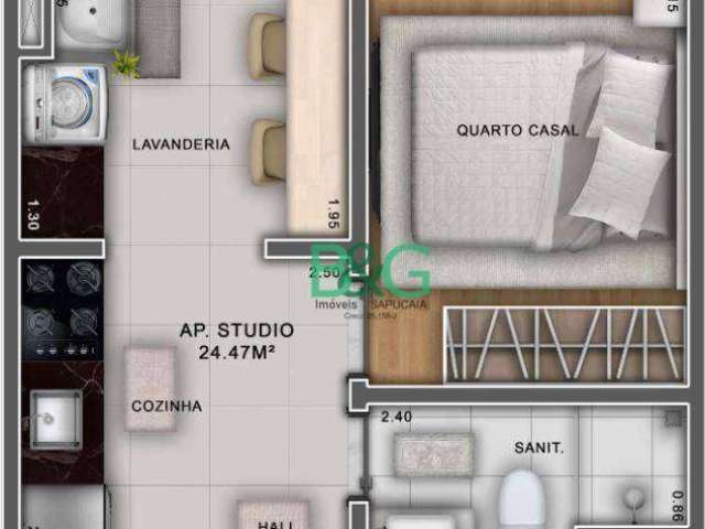 Studio à venda, 24 m² por R$ 185.000,00 - Vila Oratório - São Paulo/SP