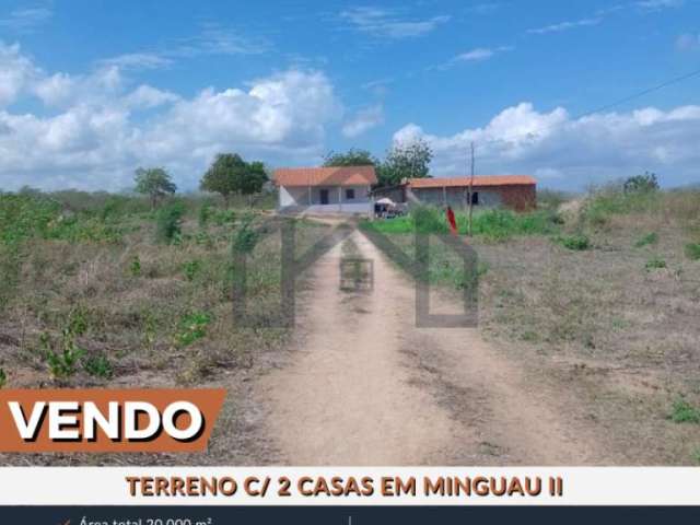 Vendo terreno c/ 2 casas residenciais em minguau ii