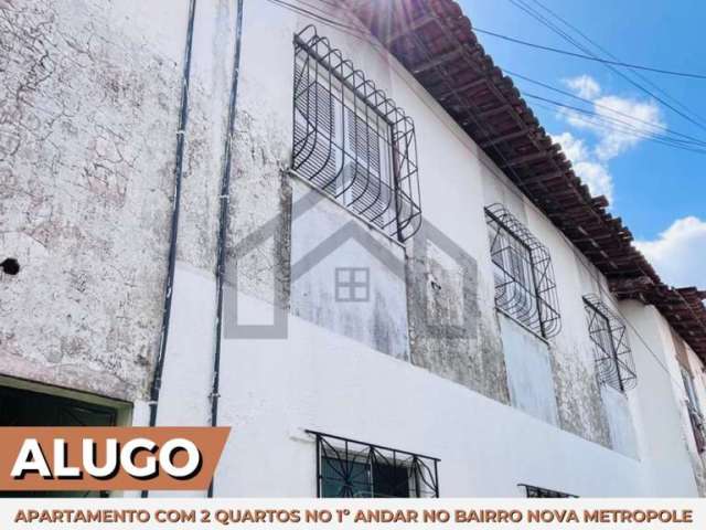 Alugo apartamento com 2 quartos no bairro nova metrópole.