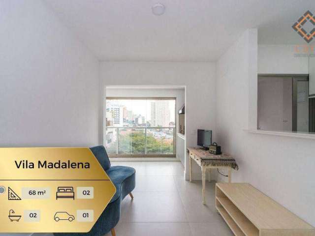 Apartamento á venda com 2 dormitórios e 1 vaga, localizado na Vila Madalena