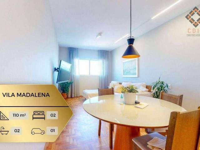 Apartamento à venda com 2 dormitórios e 1 vaga, localizado na Vila Madalena.