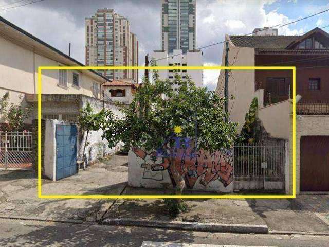 Terreno à venda, 500 m² por R$ 2.500.000,00 - Tatuapé - São Paulo/SP