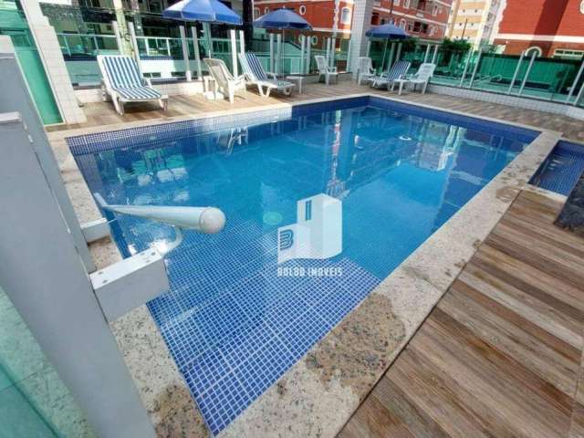 Apartamento Novo, 3 dormitórios com suíte e Vista para o mar no melhor da Guilhermina - Praia Grande