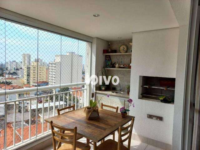 Apartamento Jardim da Glória, 3 dormitórios com 1 suítes, 3 vagas e lazer completo, varanda Gourmet.