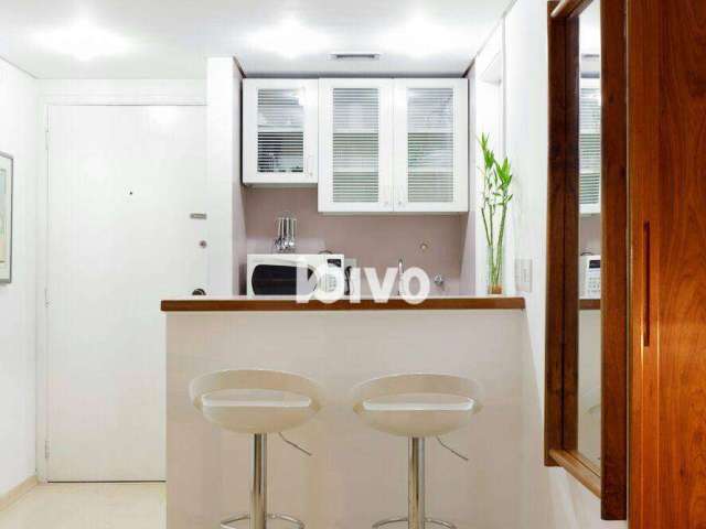 Flat com 1 quarto e 1 vaga, 24 m² - venda por R$ 690.000 - Moema