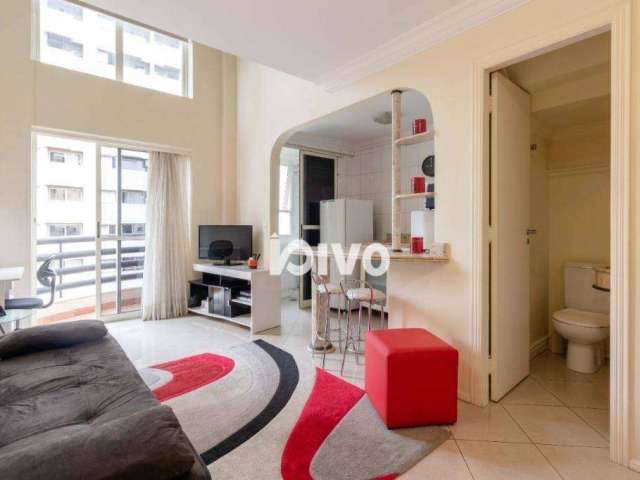 Apartamento Duplex com 1 dormitório, 45 m² - venda por R$ 638.000,00 ou aluguel por R$ 4.800,00/mês - Moema - São Paulo/SP