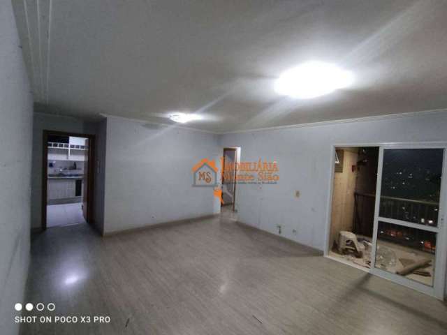 Apartamento com 3 dormitórios para alugar, 76 m² por R$ 3.010,00/mês - Jardim Nova Taboão - Guarulhos/SP