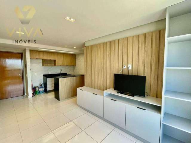 Apartamento vista mar com 1 dormitório para alugar, 41 m² por R$ 3.000/mês - Manaíra - João Pessoa/PB