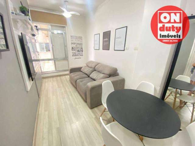 Apartamento com 1 dormitório à venda, 45 m² por R$ 365.000,00 - Boqueirão - Santos/SP