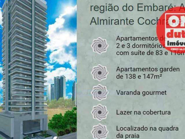 Apartamento à venda, 83 m² por R$ 1.058.458,86 - Embaré - Santos/SP