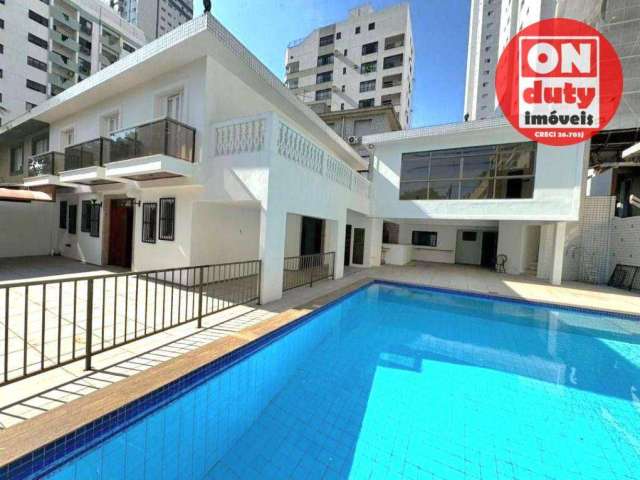 Casa com 4 dormitórios para alugar, 500 m² por R$ 15.000,00/mês - Ponta da Praia - Santos/SP