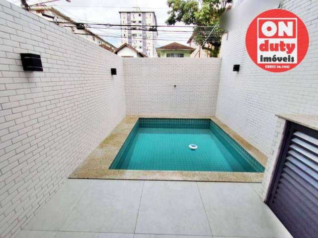 Village com 2 dormitórios à venda, 100 m² por R$ 845.000,00 - Campo Grande - Santos/SP