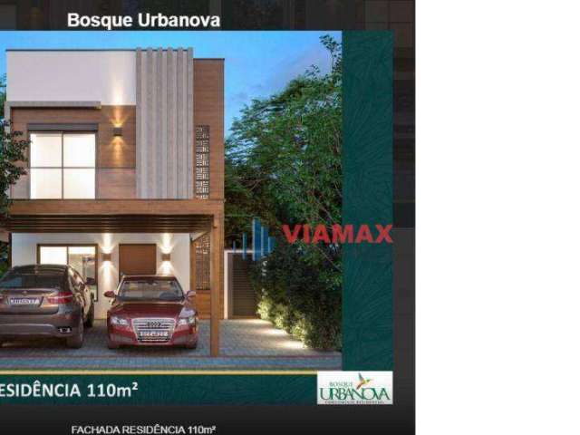 Casa com 3 dormitórios à venda, 110 m² por R$ 985.338,16 - Urbanova - São José dos Campos/SP