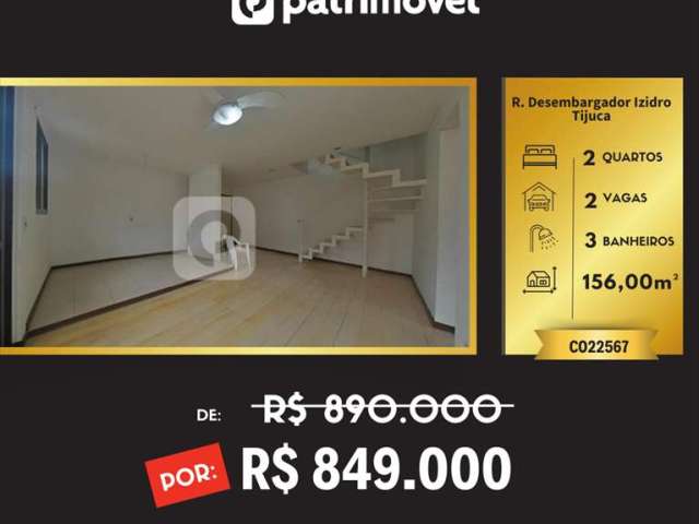 Cobertura Duplex - 156m² e 2 quartos  próximo ao metrô Saens Peña