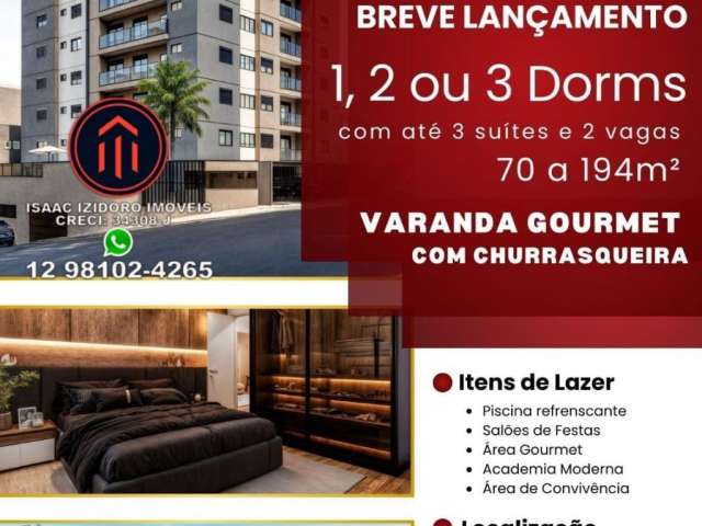 APARTAMENTOS COM: 1, 2 E 3 SUÍTES de 72M² até 194 M² todos com varanda gourmet,  com 1 e 2 Vagas de garagem.