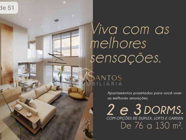 Apartamento com 2 dormitórios à venda, 127 m² por R$ 2.015.902,19 - Cacupé - Florianópolis/SC