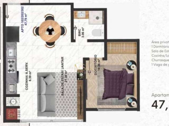 Apartamento com 1 dormitório à venda, 47 m² por R$ 585.000 - Canasvieiras - Florianópolis/SC