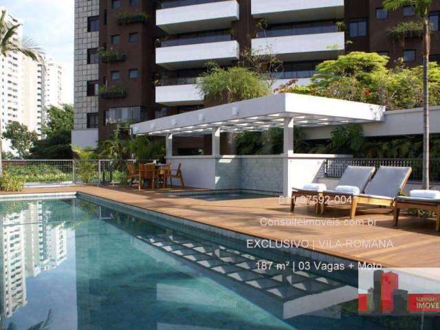 Apartamento em R. Tito, 19 - Vila Romana, 3 suítes, 3 vagas e depósito