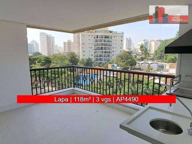 Apartamento de 118m², 3 vagas, R. Cuevas, 100 - Lapa, Cond. Le Rêve