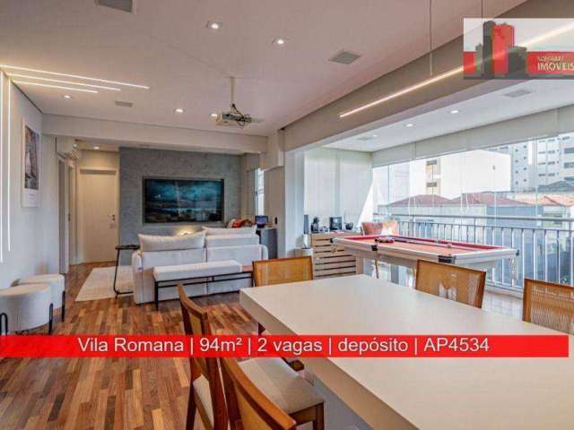 Apartamento R. Faustolo, 1018 - Vila Romana, 94m², 2 sts, 2 vgs, dep. Ed. Marbella (VENDIDO).