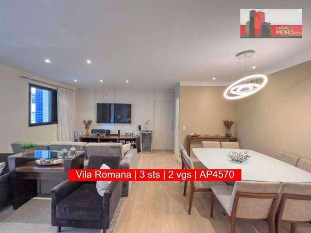 Apartamento R. Tito, 450 - Vila Romana, 116m², 3 sts, 2 vgs, dep., Ed. Metrópolis (VENDIDO)