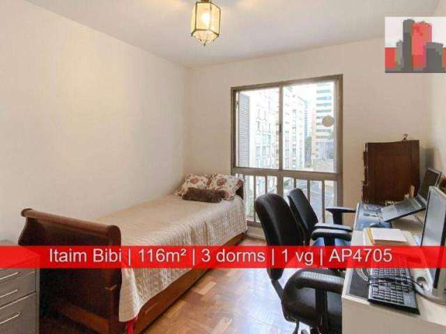 Apartamento de 116m², 3 quartos, 1 vaga, R. Bandeira Paulista, 49 - Itaim Bibi - Guaraíta