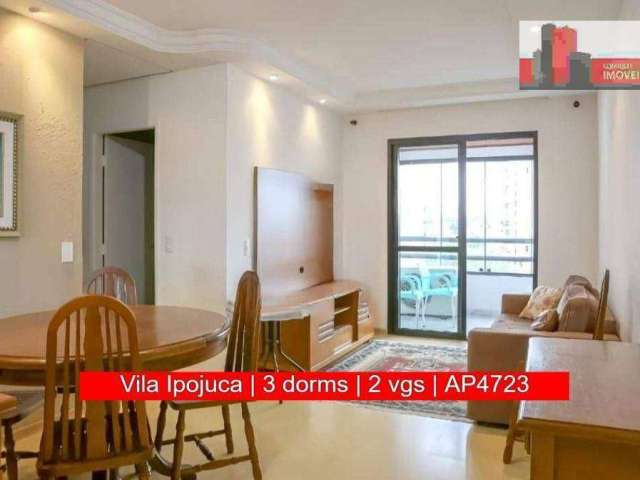 Apartamento de 73m², 3 dorms, 2 vagas, R. Tonelero, 482 - Vila Ipojuca, Edifício Harmony