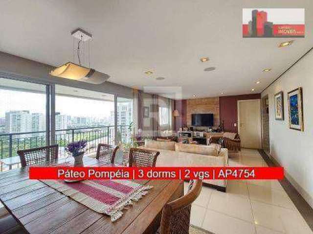 Apartamento R. Joaquim Ferreira, 147 - Pompéia, 120m², 3 dorms, 2 vgs, Pateo Pompéia