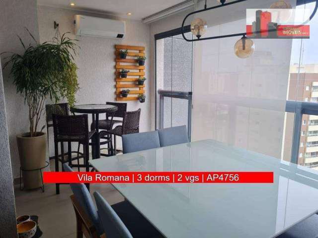 Apartamento de 100m², 3 dorms, 2 vagas, R. Scipião, 459 - Legítimo Vila Romana