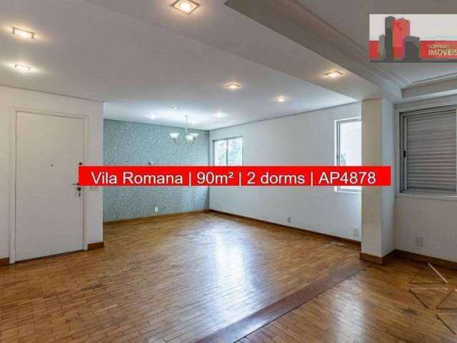 Apartamento R. Fábia, 60 - Vila Romana, 90m², 2 dorm, sem vaga, Ed. Silvia