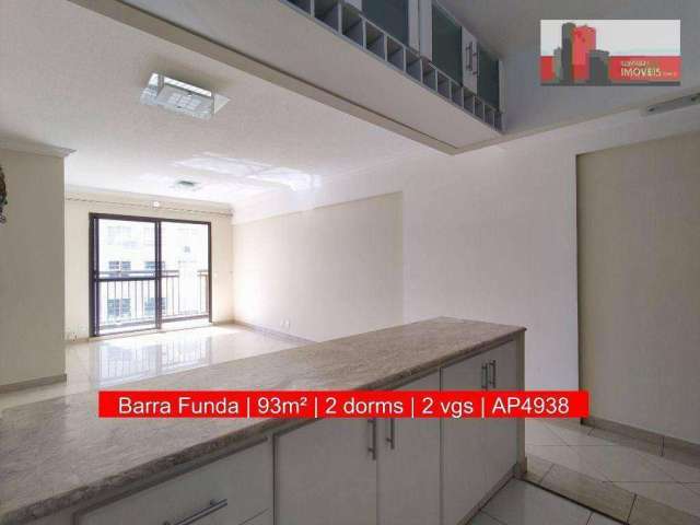 Apartamento R. Cônego Vicente Miguel Marino, 275 - Barra Funda, 93m², 2 dorms, 2 vgs, Cores da Barra