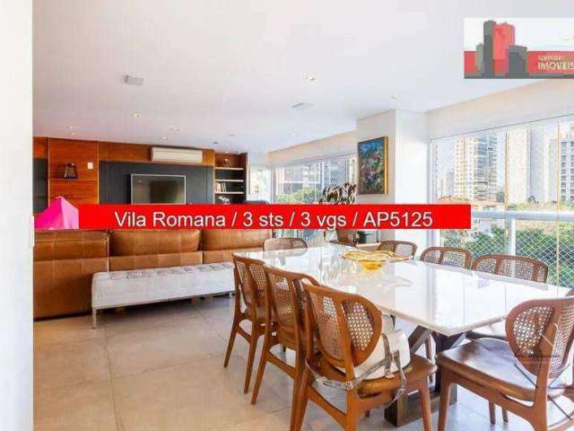 Apartamento R. Fábia, 31 - Vila Romana, 3 sts, 3 vgs, dep., Vista VR